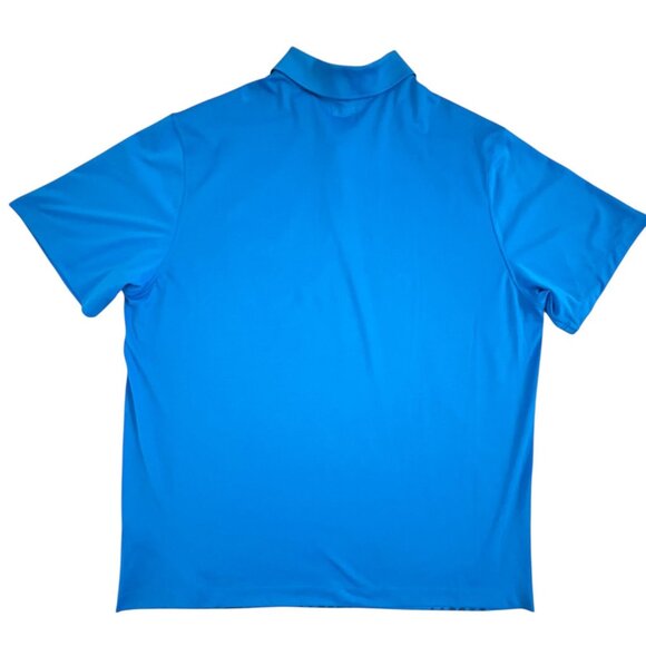 Nike Golf Tour Performance Dri-Fit Pixel Fade Polo Blue 2XL Pocket Swoosh - Picture 2 of 10